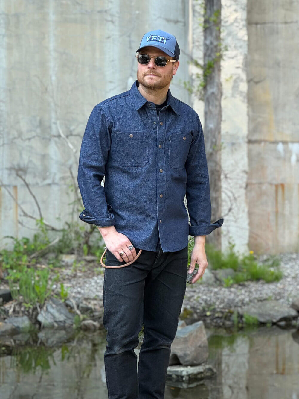 9.5oz Herringbone Denim Shirt - Image 2