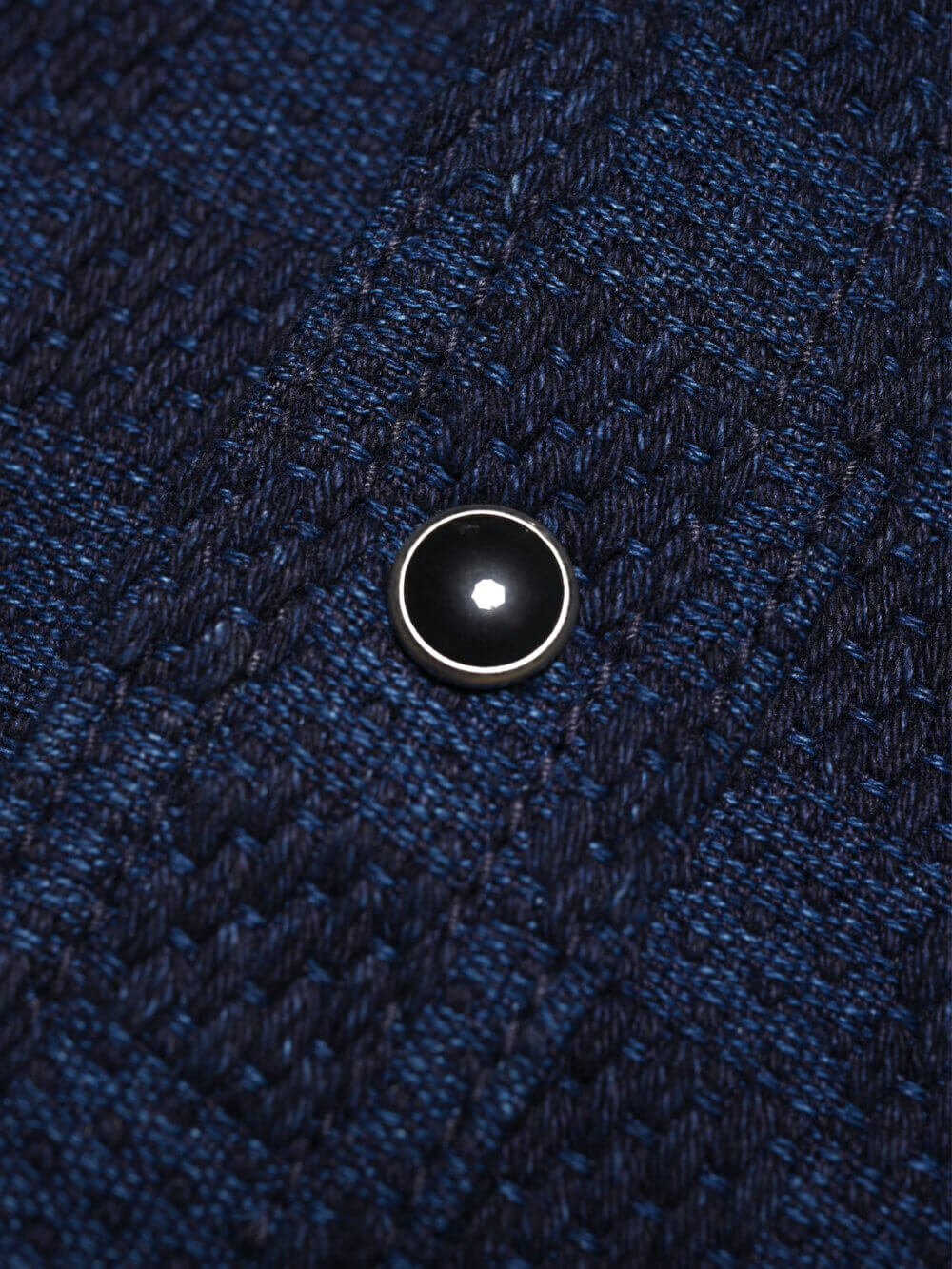 12.5oz Natural Indigo Sashiko Jacquard Shirt - Image 9