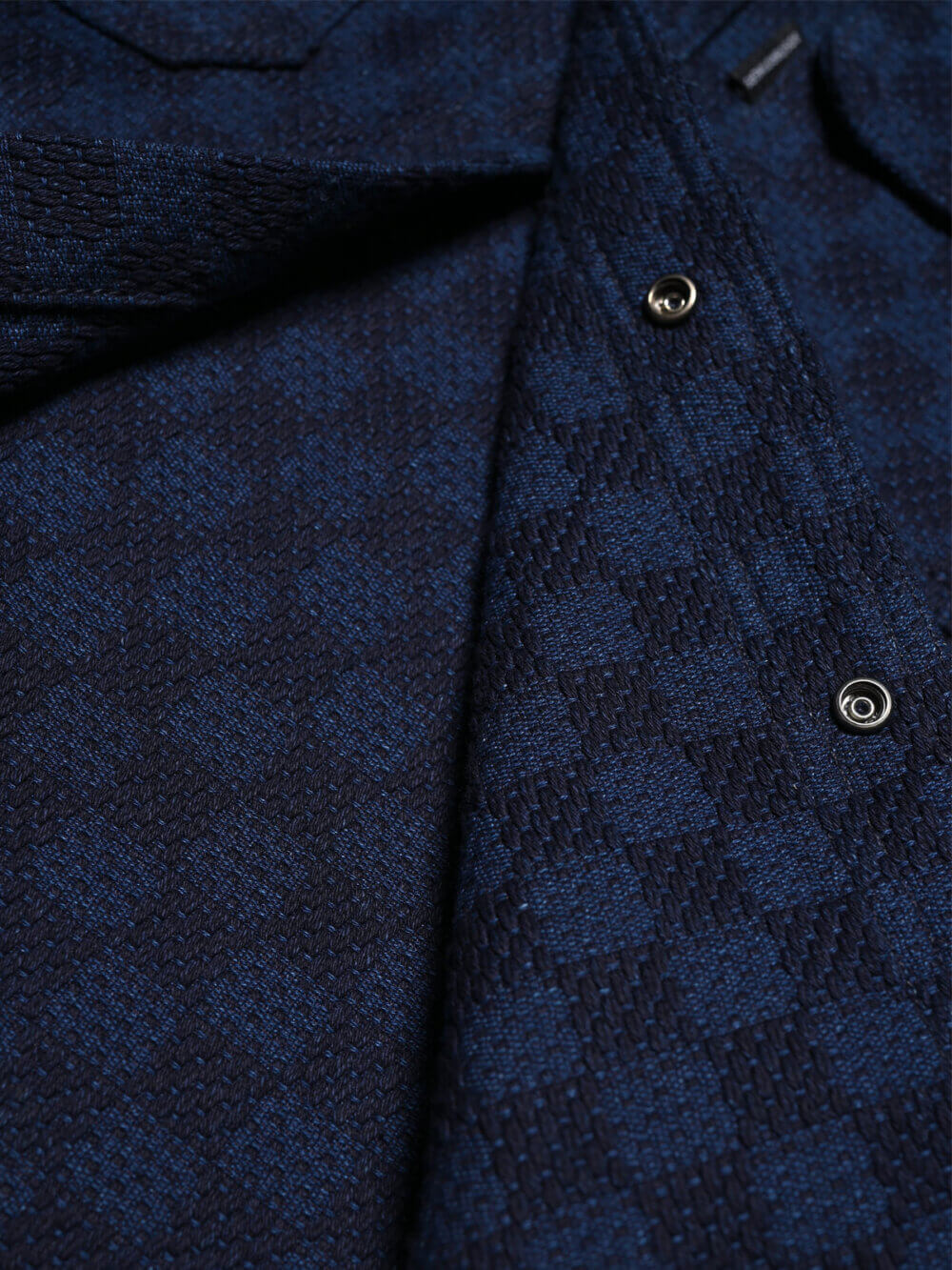 12.5oz Natural Indigo Sashiko Jacquard Shirt - Image 8