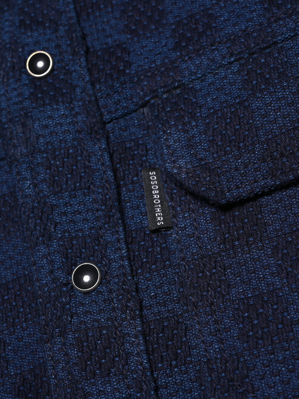 12.5oz Natural Indigo Sashiko Jacquard Shirt - Image 7