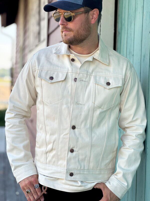 13.5oz Ecru Selvedge Denim Jacket