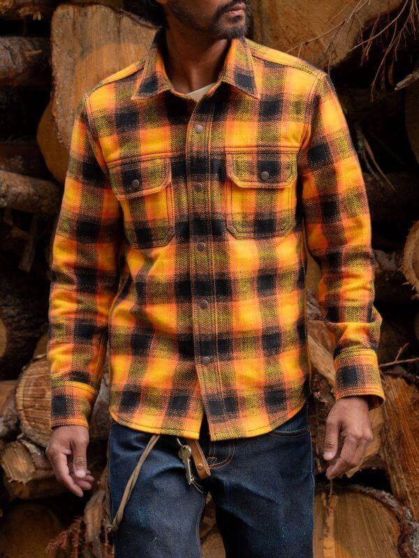 13.5oz Worker Shirt Heavyweight Yellow Flannel