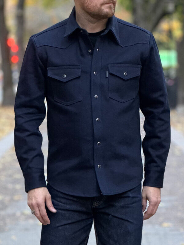 20oz Western Shirt Double Indigo Selvedge Denim