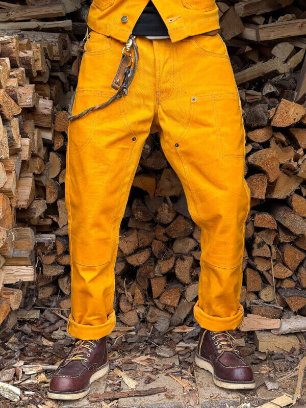 13oz Yellow Canvas Waxed Denim Jeans