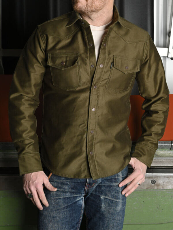 13oz Army Whipcord Western Shirt