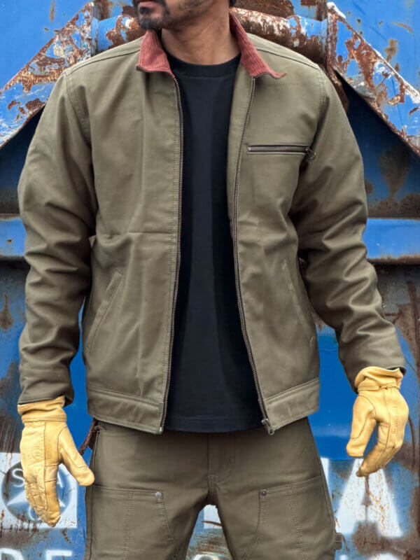 13oz Army Green Whipcord Jacket