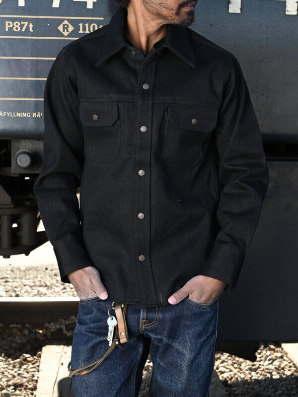 20oz Ghost Double Black Selvedge Shirt