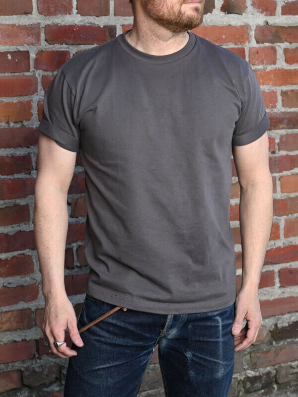 Grey Heavyweight Knit T-Shirt - 11oz