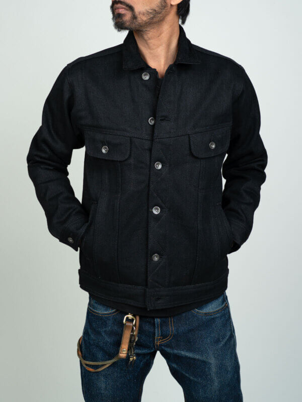 20oz Ghost Double Black Selvedge Jacket