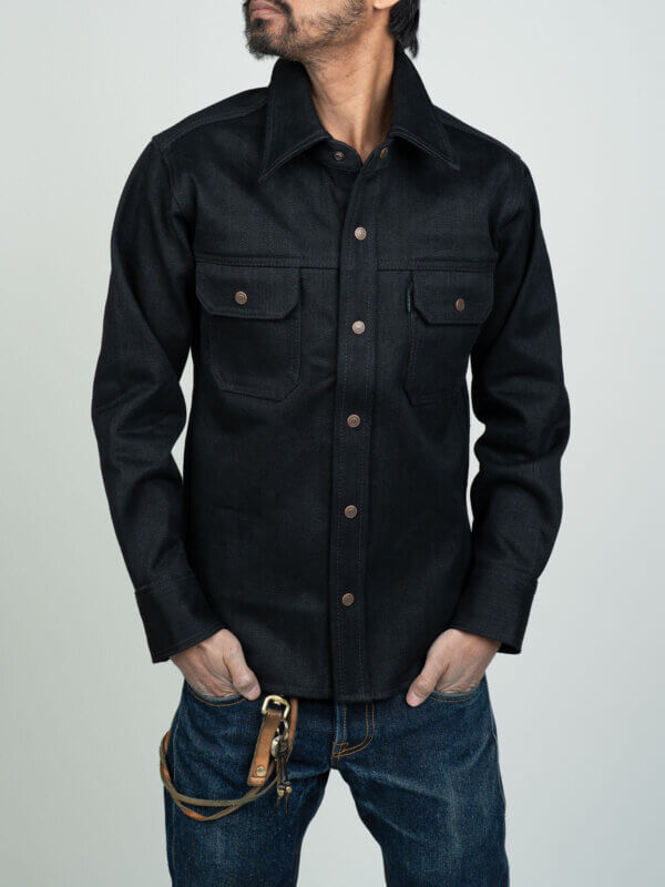 20oz Ghost Double Black Selvedge Shirt